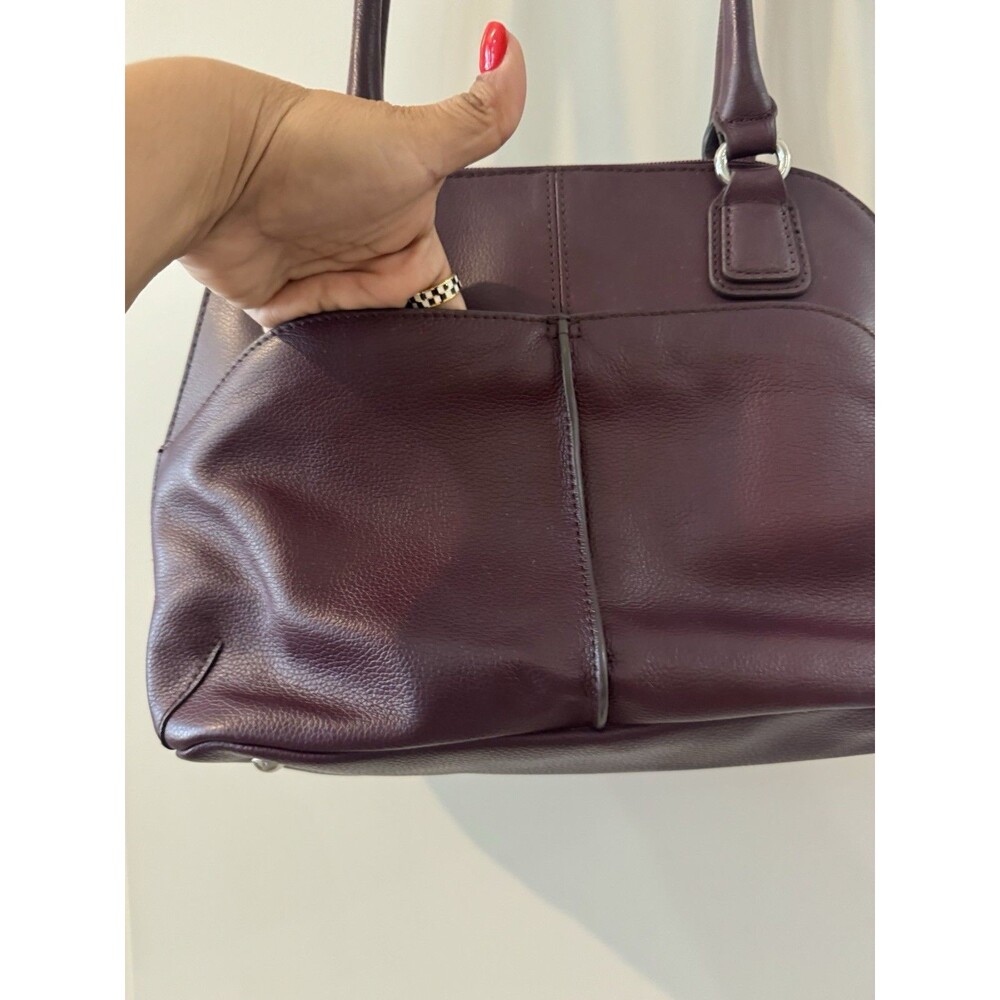 Tignanello Purple Plum  Leather Handbag  w/Feet - Picture 3 of 11